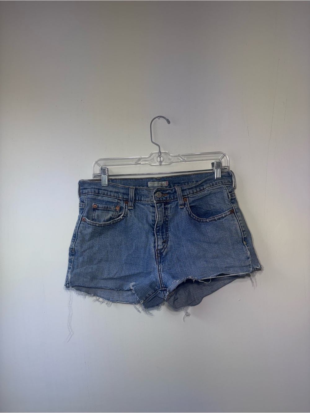 LEVIS 515 Women's CUTOFF Denim Jean Shorts 10L Blue Low Mid Rise